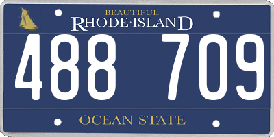 RI license plate 488709