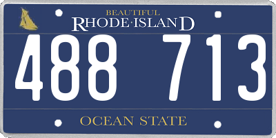 RI license plate 488713