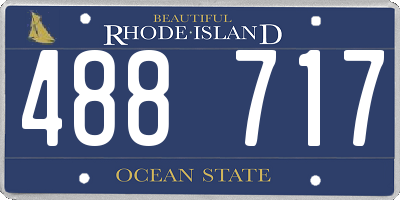 RI license plate 488717