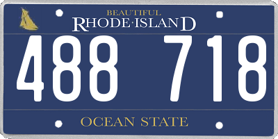 RI license plate 488718