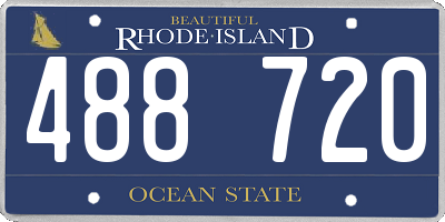 RI license plate 488720