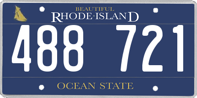 RI license plate 488721