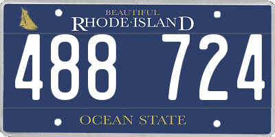 RI license plate 488724