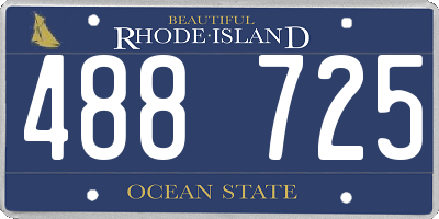 RI license plate 488725