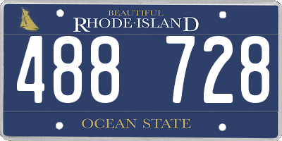 RI license plate 488728