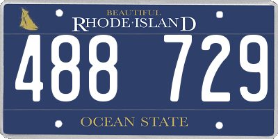 RI license plate 488729