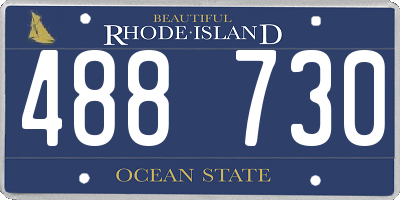 RI license plate 488730