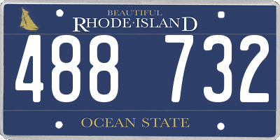 RI license plate 488732