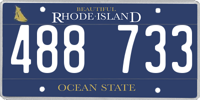 RI license plate 488733