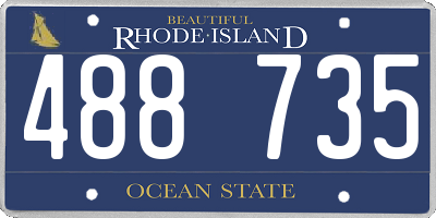 RI license plate 488735