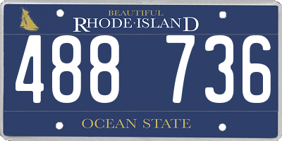 RI license plate 488736