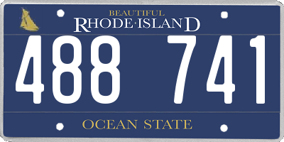 RI license plate 488741