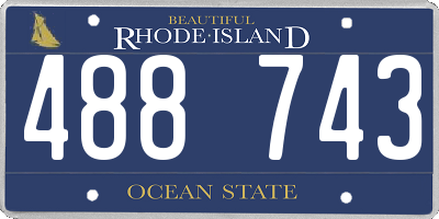 RI license plate 488743