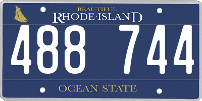 RI license plate 488744