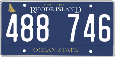 RI license plate 488746