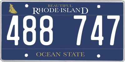 RI license plate 488747