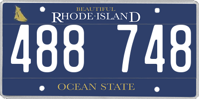 RI license plate 488748