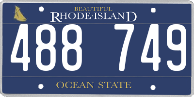 RI license plate 488749
