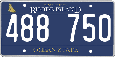 RI license plate 488750