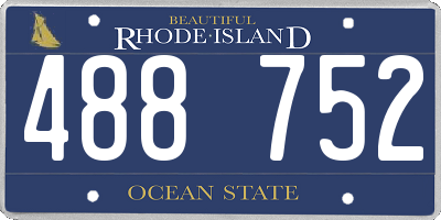 RI license plate 488752