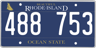 RI license plate 488753