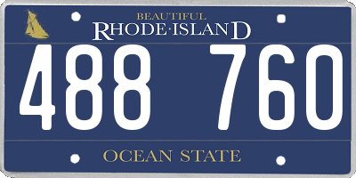 RI license plate 488760