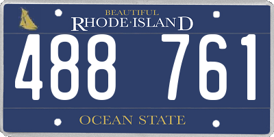 RI license plate 488761