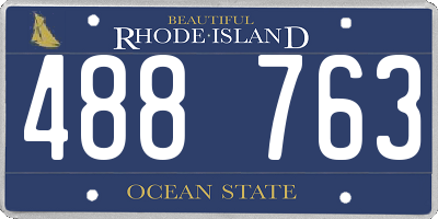 RI license plate 488763