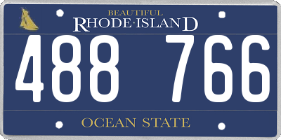 RI license plate 488766