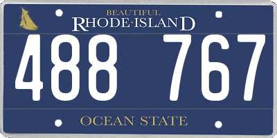 RI license plate 488767