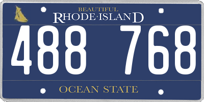 RI license plate 488768