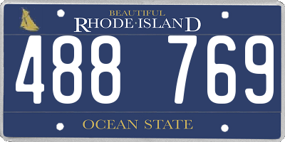 RI license plate 488769