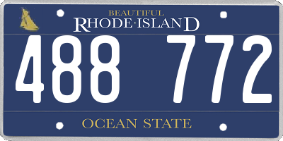 RI license plate 488772