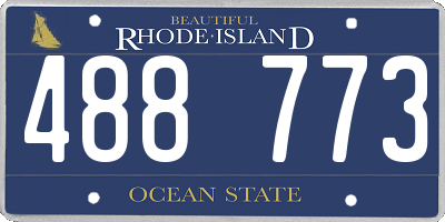 RI license plate 488773