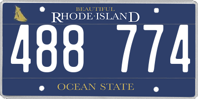 RI license plate 488774