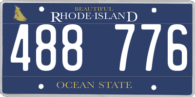 RI license plate 488776