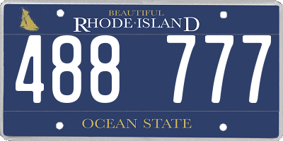 RI license plate 488777