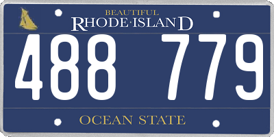 RI license plate 488779