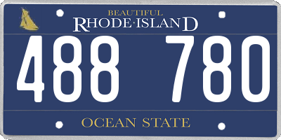 RI license plate 488780