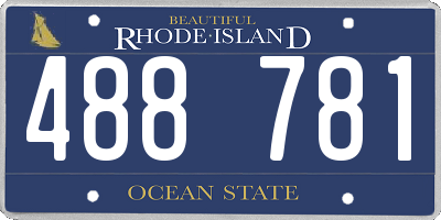 RI license plate 488781