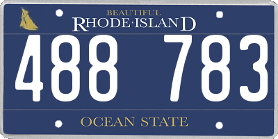RI license plate 488783