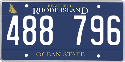 RI license plate 488796