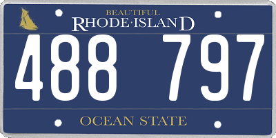 RI license plate 488797
