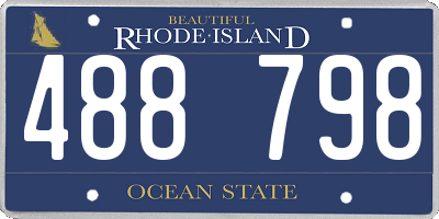 RI license plate 488798