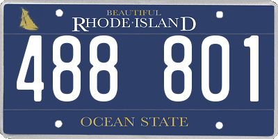 RI license plate 488801