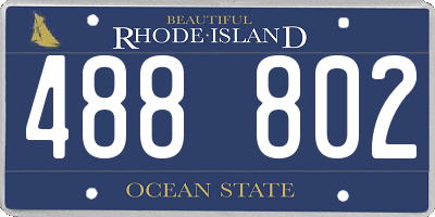 RI license plate 488802