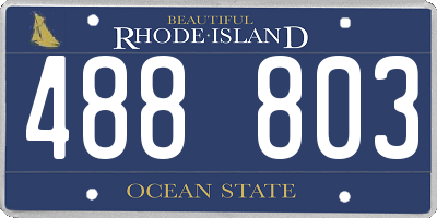 RI license plate 488803
