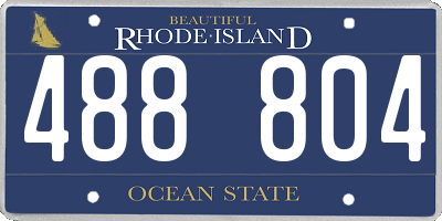 RI license plate 488804