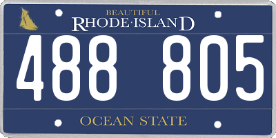 RI license plate 488805