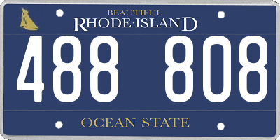 RI license plate 488808